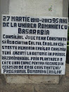 Placa Comemorativa Unirea Romaniei Cu Basarabia
