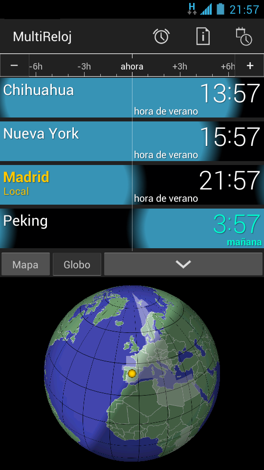 Android application PolyClock™ World Clock screenshort