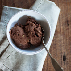 Chocolate, cardamom and stewed fig gelato