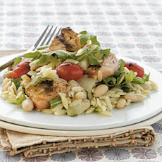 Grilled Pesto Salmon—Orzo Salad