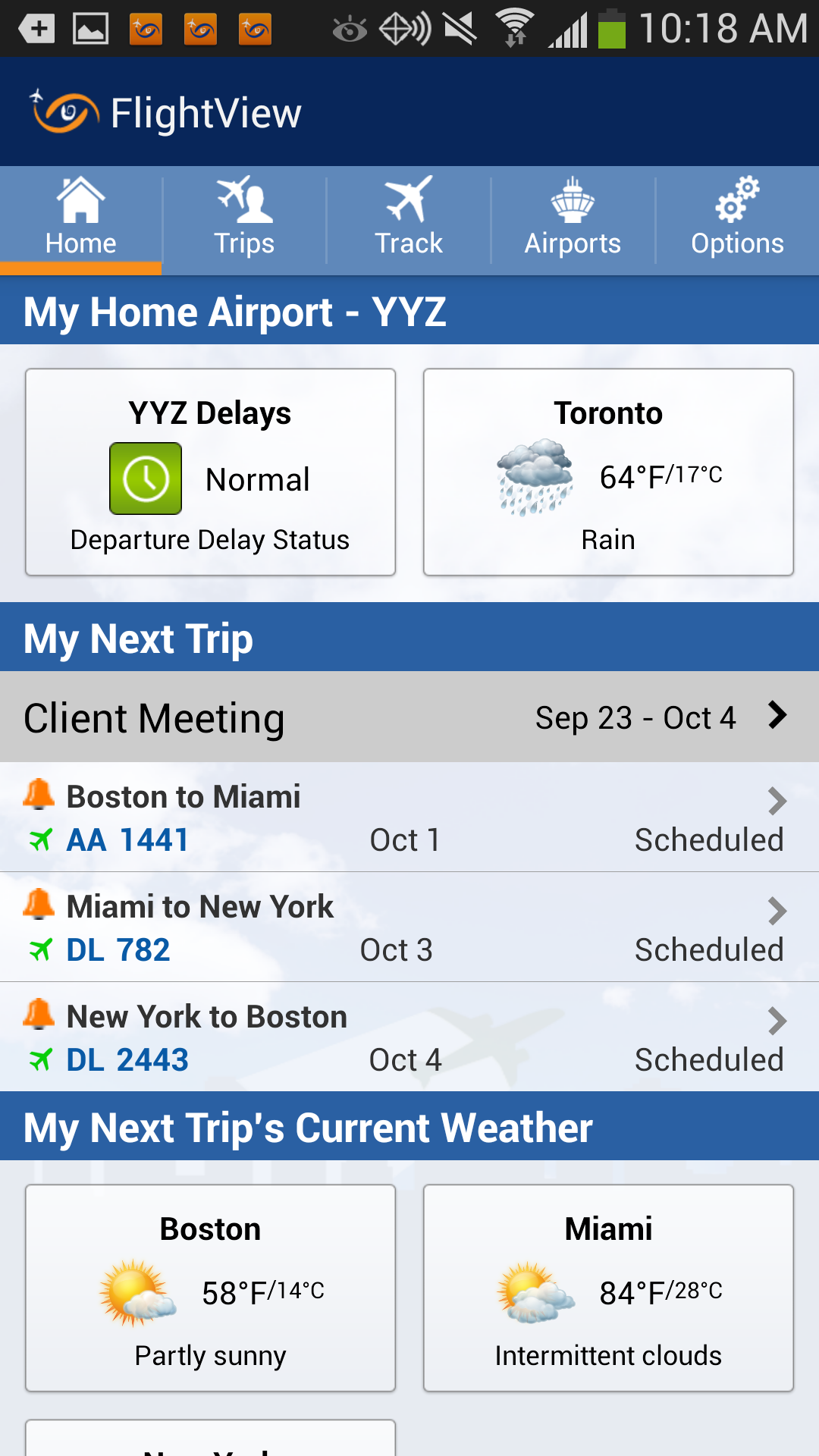 Android application FlightView – Flight Tracker screenshort