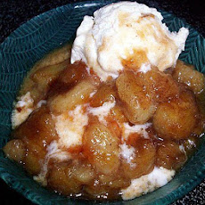 Microwaved Bananas Foster