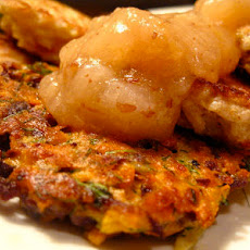 Root Vegetable Latkes with Apple Pear Mash