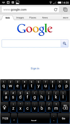 Glossy Blue Keyboard Skin HD