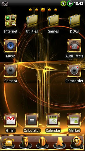 GOLD Go Launcher EX theme