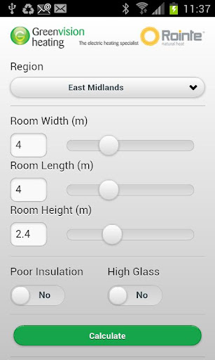 Rointe Room Calculator