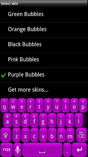 Purple Bubble HD Keyboard Skin