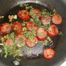 Fried Chorizo With Garlic