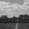 Monument Valley, UT B&W Cutout