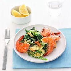 Shrimp with Arugula Couscous