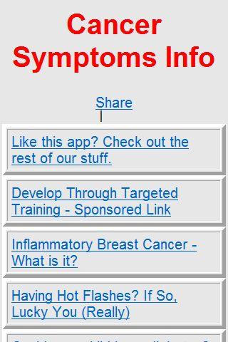 Cancer symptoms