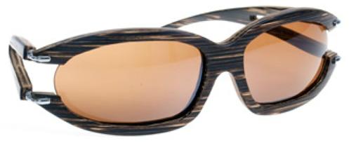 gafas de sol de madera oscura