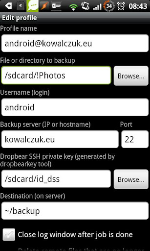 rsync backup for Android
