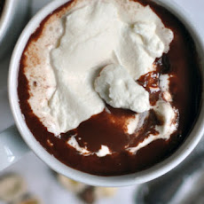 Hazelnut Hot Chocolate with Minted Whipped Cream