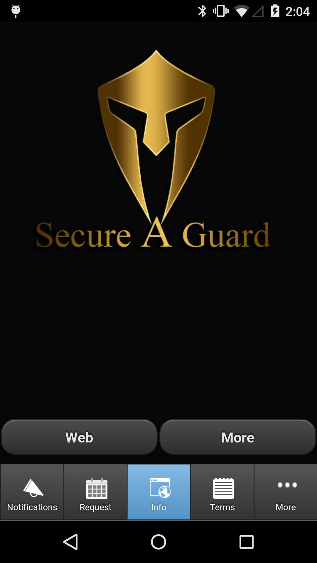 Android application secureaguard screenshort