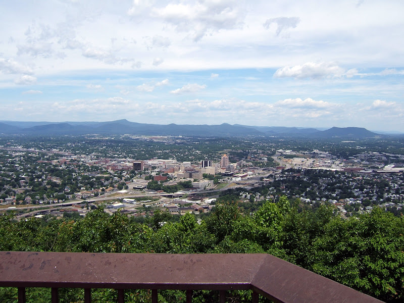 View from platform at base of Mill Mountain Star