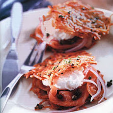 Scallion Potato Pancake and Smoked-Salmon Sandwiches
