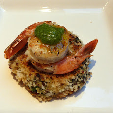 Spinach Potato Quinoa Croquettes with a Spinach-Sorrel Pesto