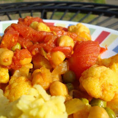 Curried Chick Peas and Mixed Vegetables