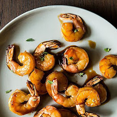 Honey-glazed shrimp