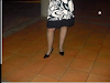 Vestido Casual Color Negro Con Blanco