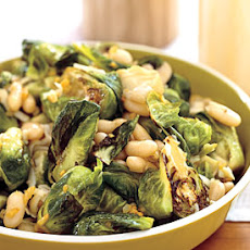 Brussels Sprouts with White Beans and Pecorino