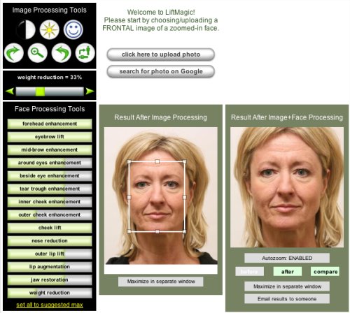 美顔整形シミュレータ。[Beauty face cosmetic surgery simulator]