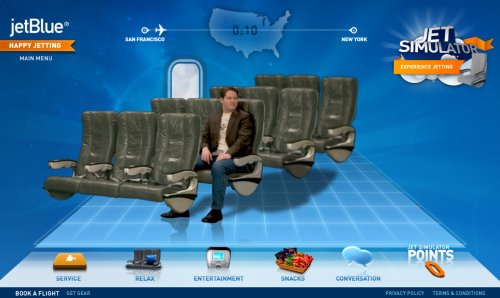 快適な飛行機利用を楽しくシミュレート。
