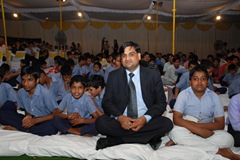 Rakesh Garg with School Children