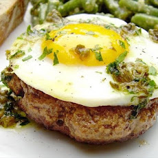 Steak Hache Avec Oeufs a Cheval (Hamburgers W/ Eggs on Horseback
