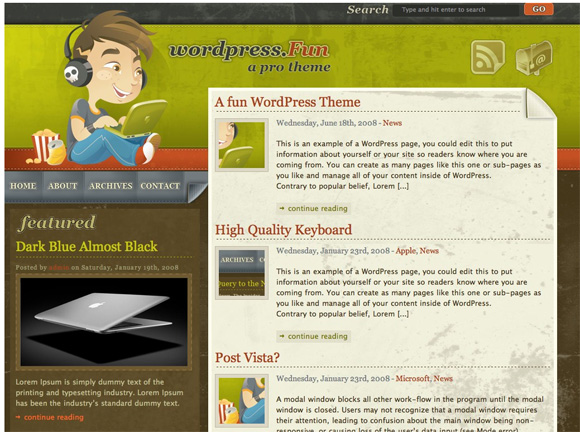 Шаблон для Wordpress - wordpress.fun