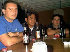 Eric, Mingo, and Garret playing poker at Erma's house on Elm Ave