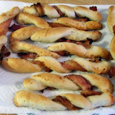Bacon Wrapped Parmesan Breadsticks