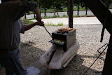 PCNQ福理事の小椋さんの生地の家工房へ、特性ピザ焼きオーブンでこんがり美味しいピザを焼いてもらいました。