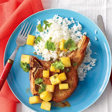 Pork Chops with Pineapple and Rice