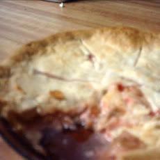 Sour Cream Rhubarb Pie
