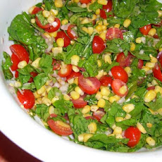 Arugula, Fresh Corn and Tomato Salad