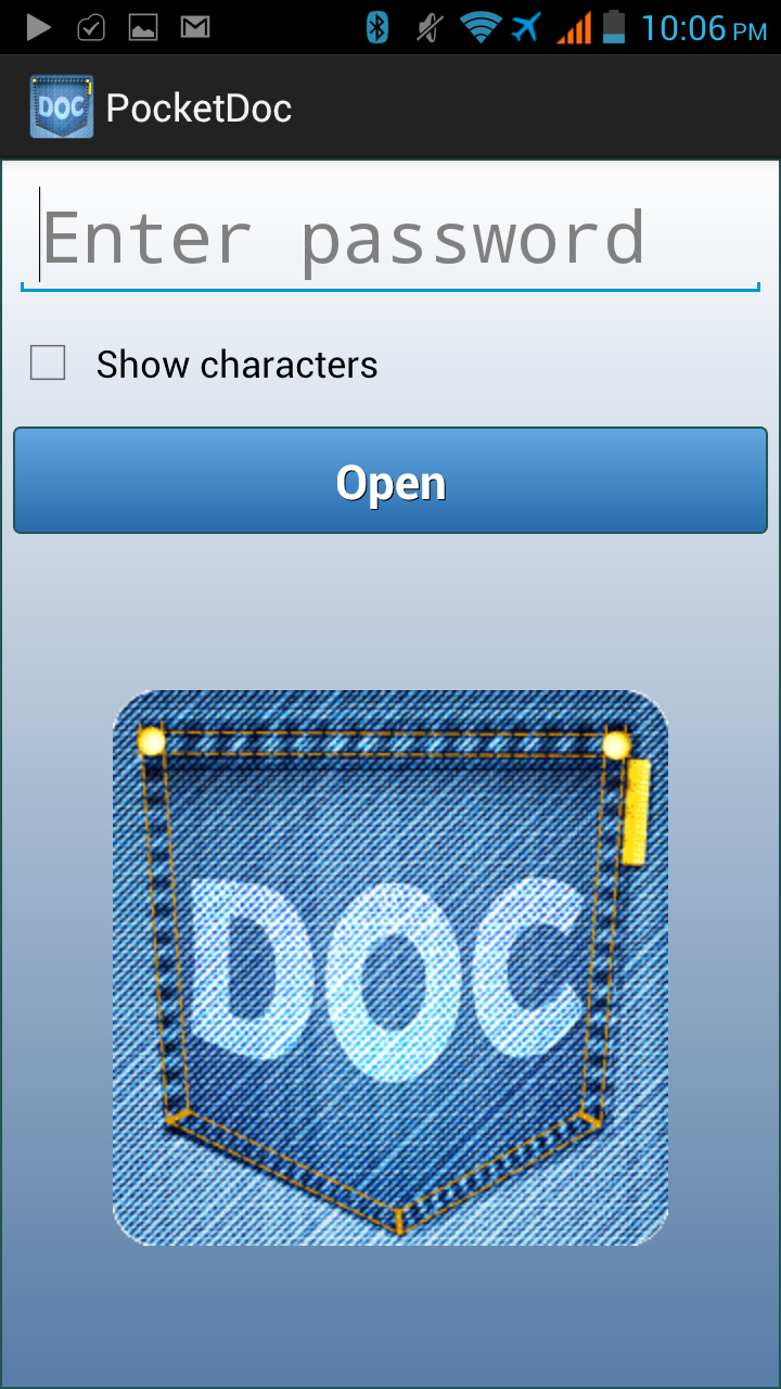 Android application PocketDoc - document copies screenshort