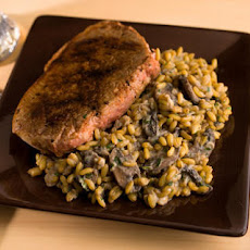 Kamut with Mushrooms and Blue Cheese Recipe