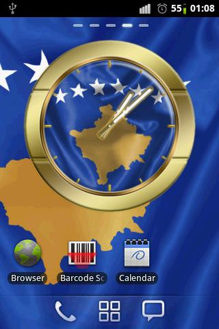 Republic of Kosovo flag clocks