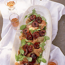 Prosciutto-Arugula Salad with Warm Plums