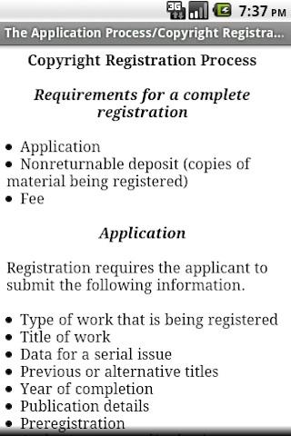 Copyright Procedure