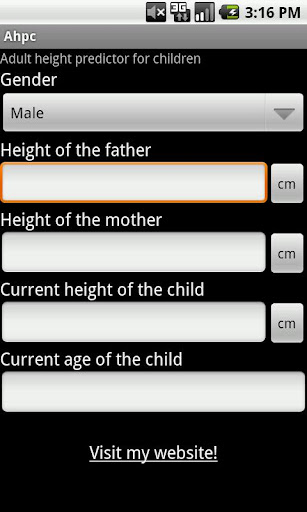 Children height predictor