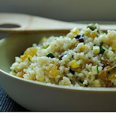 Summer Squash Couscous with Sultanas, Pistachios and Mint