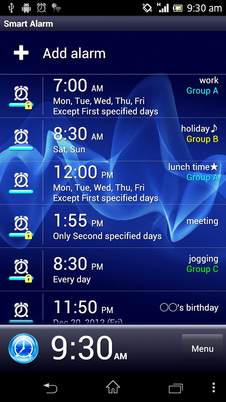 Android application Smart Alarm (Alarm Clock) screenshort