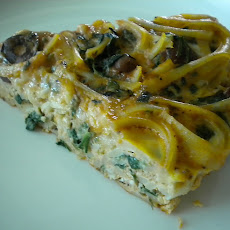 Spinach and Olive Pasta Frittata