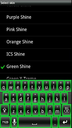 Green Shine HD Keyboard Skin