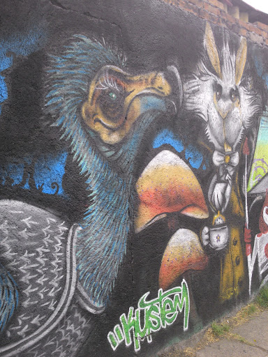 Graffiti Del Conejo Y Ave