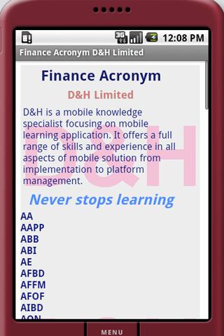 Finance Acronym Dictionary