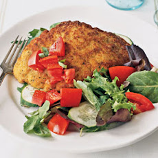 Sautéed Chicken Cutlets with Mixed Baby Greens